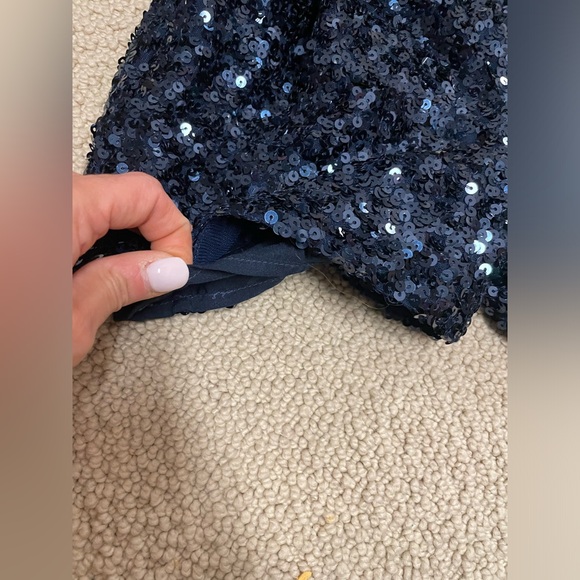 Gap Kids Sequin Romper Blue Sz Small Holiday - Picture 4 of 5